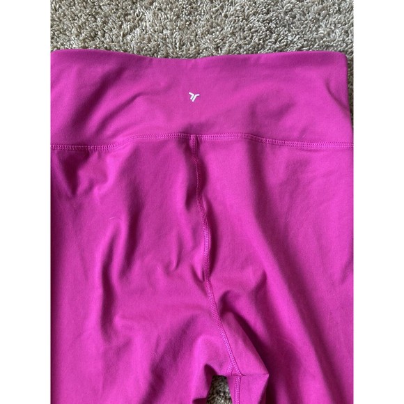 Old Navy Active Womens Powerpress Leggings Pants Pink High Rise Go-Dry L Tall - Picture 9 of 10